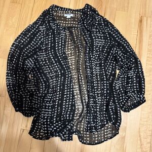 Old Navy Black and White Sheer open top shoulder shrug